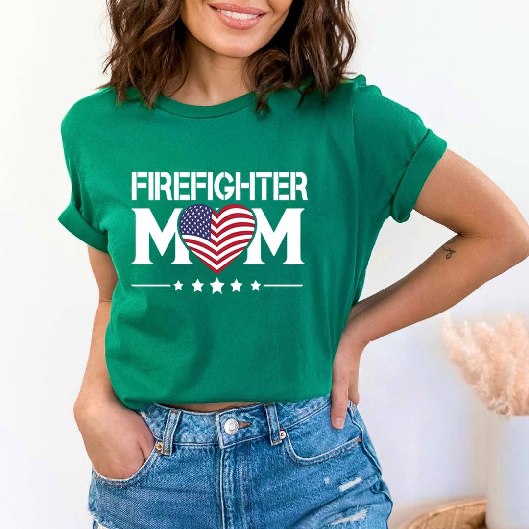LA Shirt Company - Wholesale Screen Printed T-Shirt - Women's - Firefighter Mom - Bella canvas5