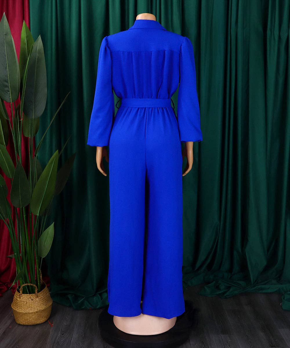 Aria Romance – Engroshandel Jumpsuit - Dame – Langærmet Højtaljet Buksedragt med Vide Ben10