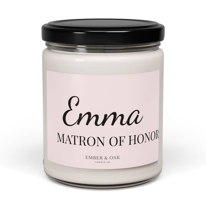 Personalized Bridesmaid Candle, Custom Matron Of Honor Gifts, Bridesmaid Proposal Box Ideas, Maid Of Honor Candle, Wedding Day Gift for wholesale by Blue & Willow