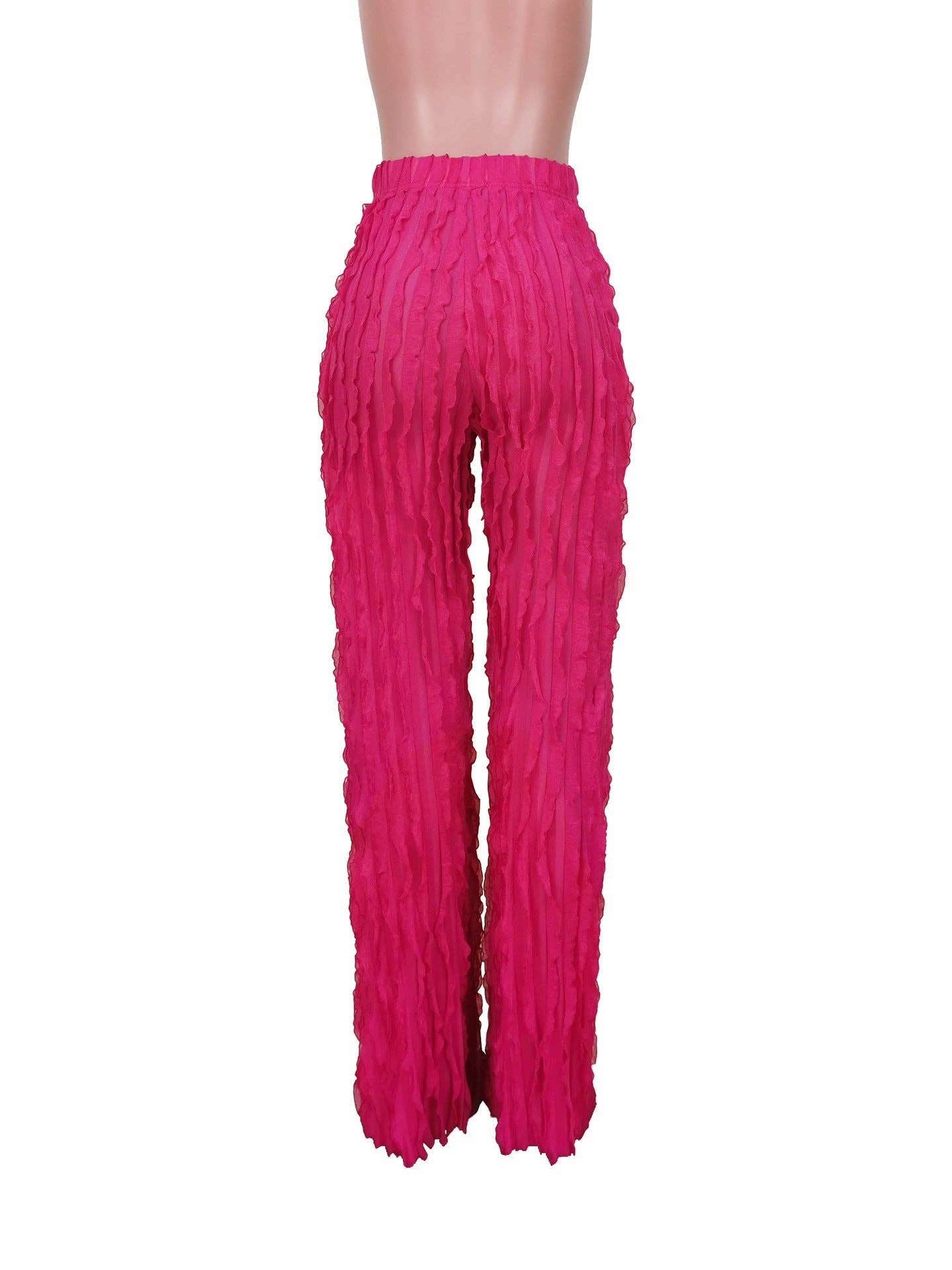 MB Fashion Wholesale - Wholesale Pants - Women's - MB FASHION High-Waisted Ruffle Wide-Leg Pants 1873LY41