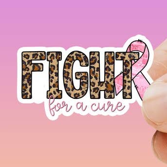 Breast Cancer Awareness Sticker, Vinyl sticker for wholesale by Tina's Stickers