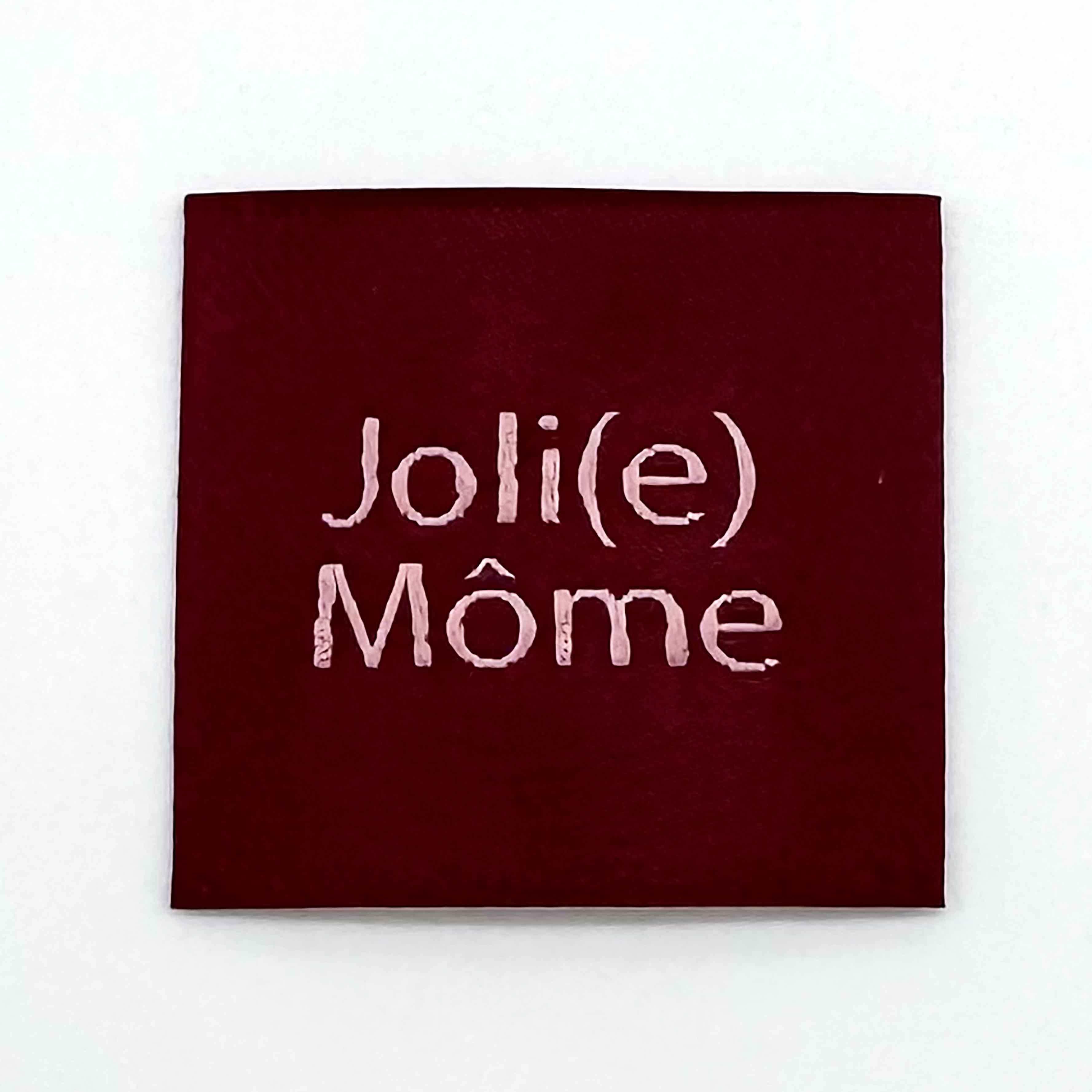 L’Étiquette Home Couture - Wholesale Knutselnaai-set - Geweven label om op te naaien: Joli(e) Môme - BORDEAUX1