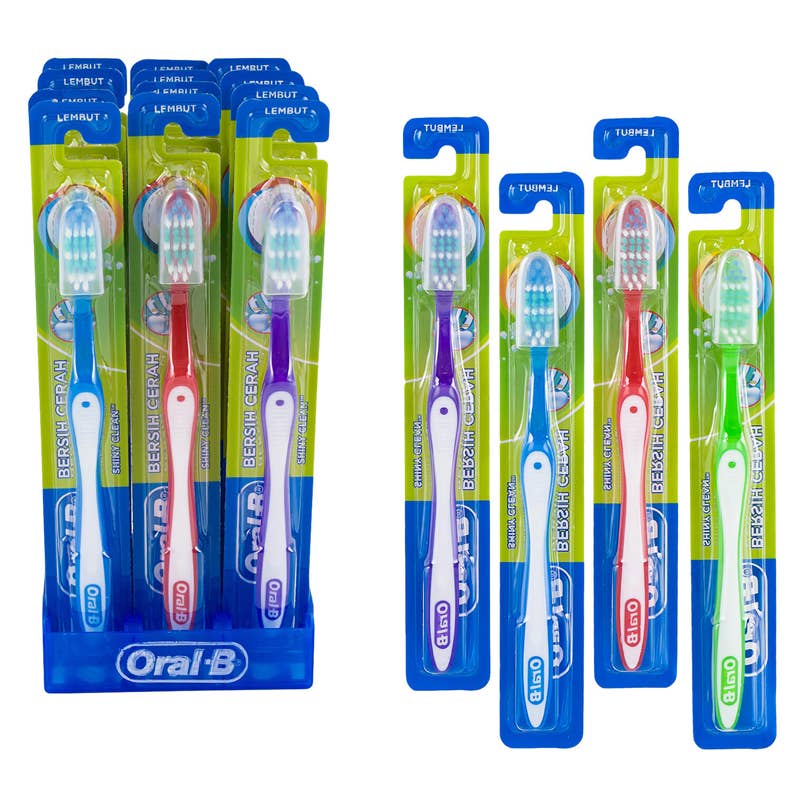Deluxe Import Trading - Wholesale Toothbrush - Oral-B Shiny Clean 3-in-1 Action Soft Toothbrush - Assorted0