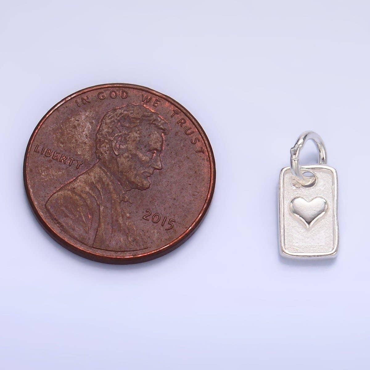 Aim Eternal – wholesale Individual charm/pendant – S925 Sterling Silver Heart Love Tag Mini Charm | SL-5362