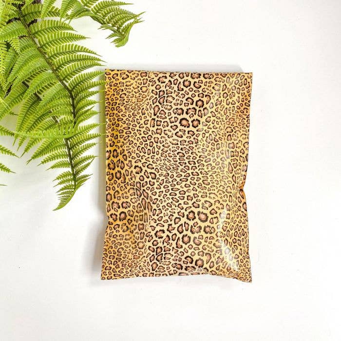 Leopard Designer Poly Mailers 6x9 for wholesale by Lucky Avocado