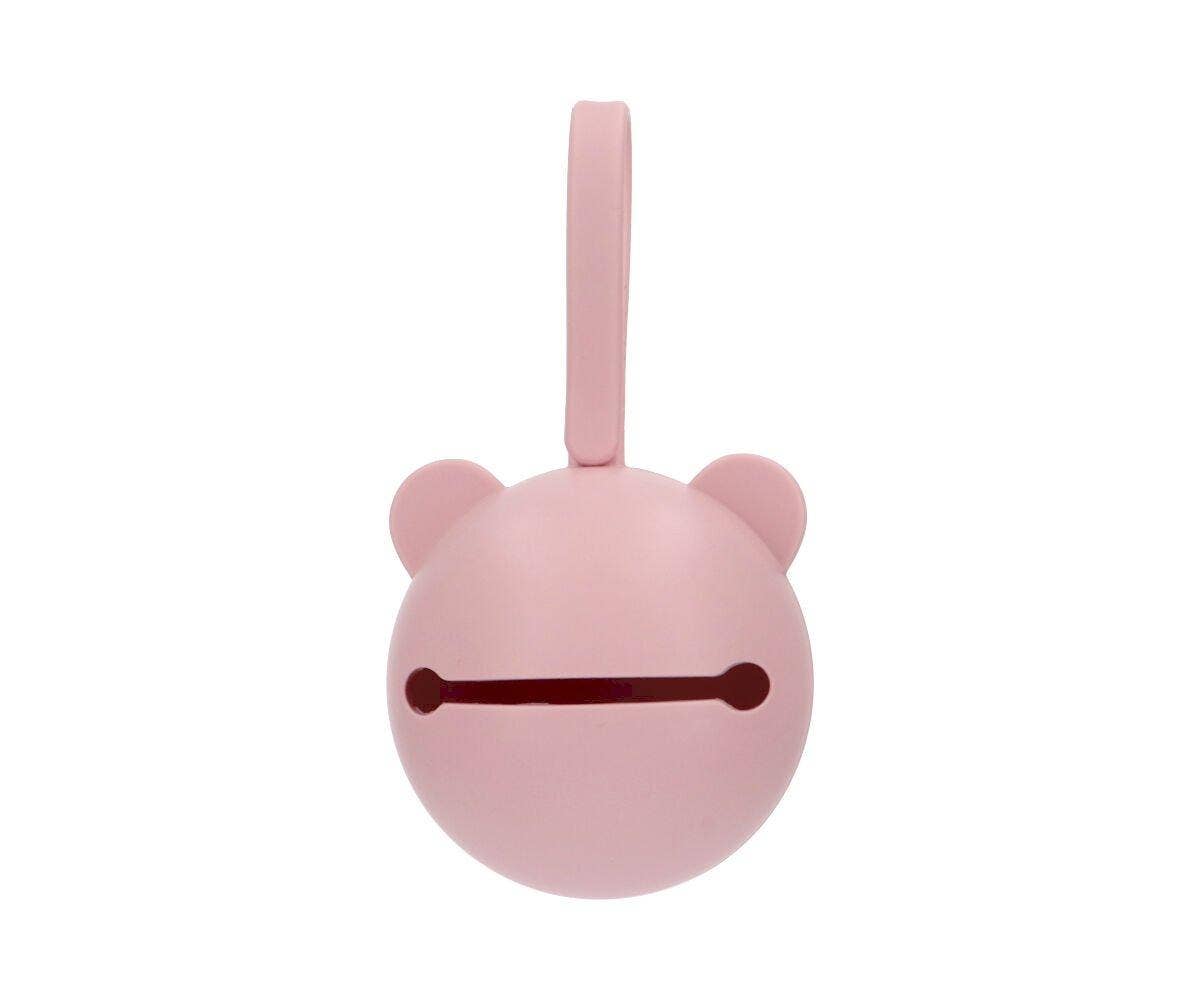 Tutete - Wholesale Pacifier - Baby - Baby Pacifier Holder Silicone Bear Pink2