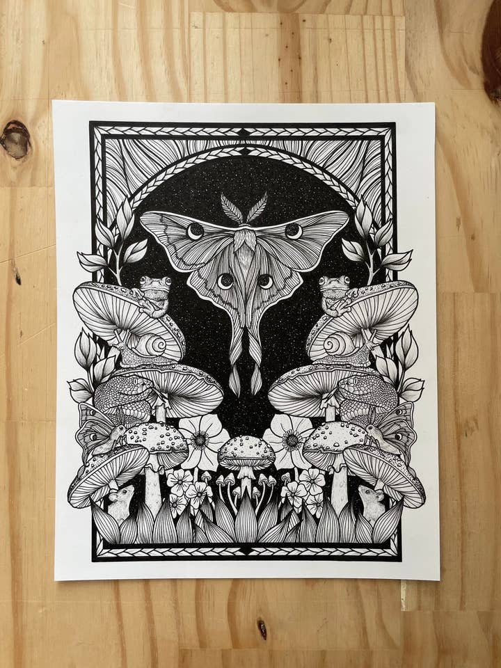 Impression d'art Papillon de Lune pour la vente par Strat Lacy Art