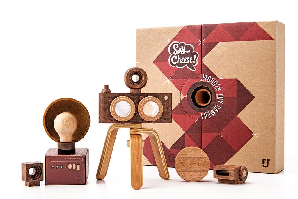 Father's Factory - Wholesale Wood toy – Child - Twinkle Wooden Toy Camera Expert Set - Walnut ($168 Value)1