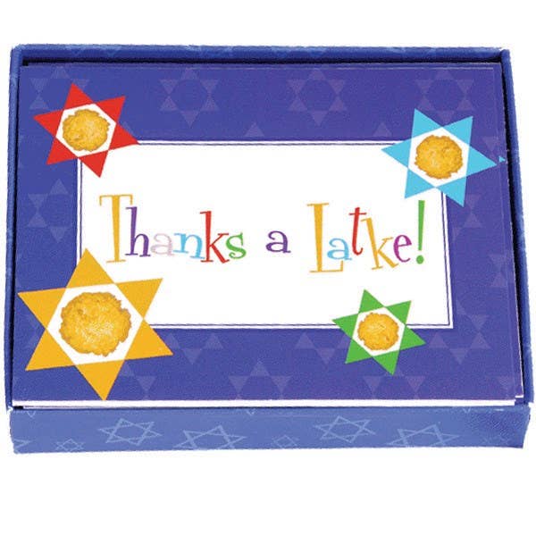 Hannukah Thank You Cards - Blue for wholesale by Jewish Educational Toys