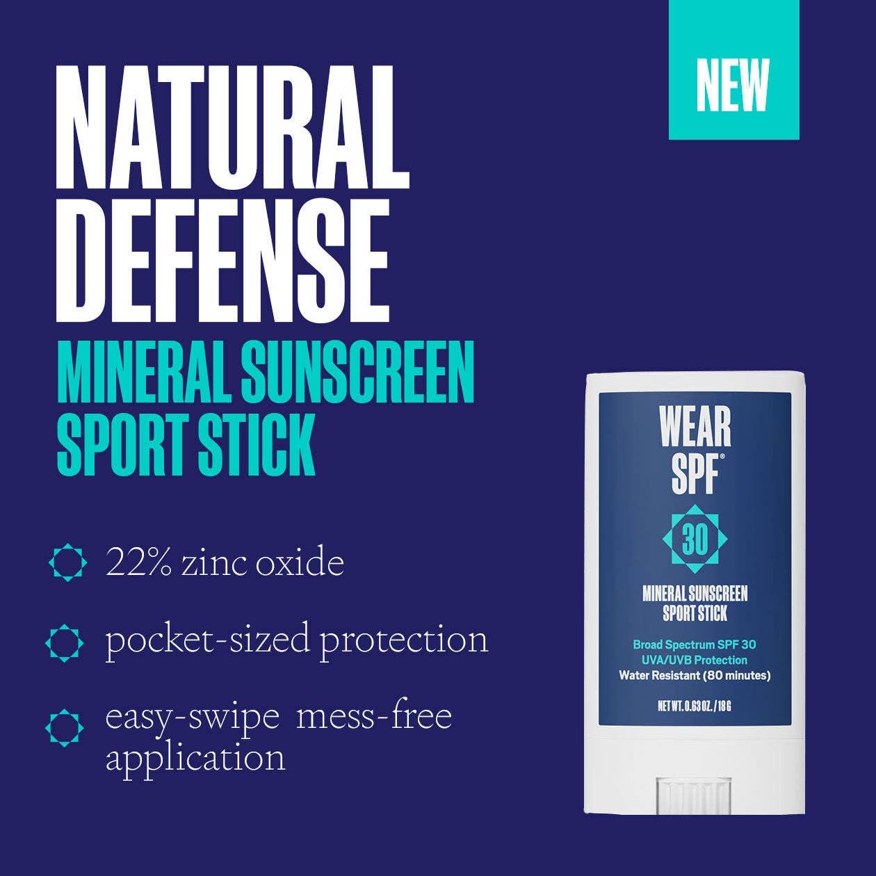 WearSPF - Wholesale Sunscreen - MINERAL SUNSCREEN SPORT STICK2