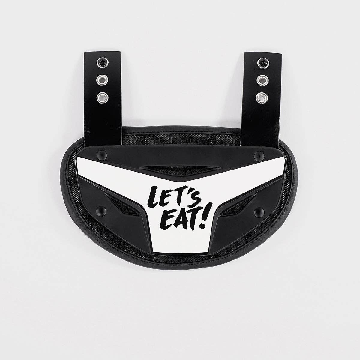 White Let's Eat Sticker for Back Plate for wholesale on Faire17