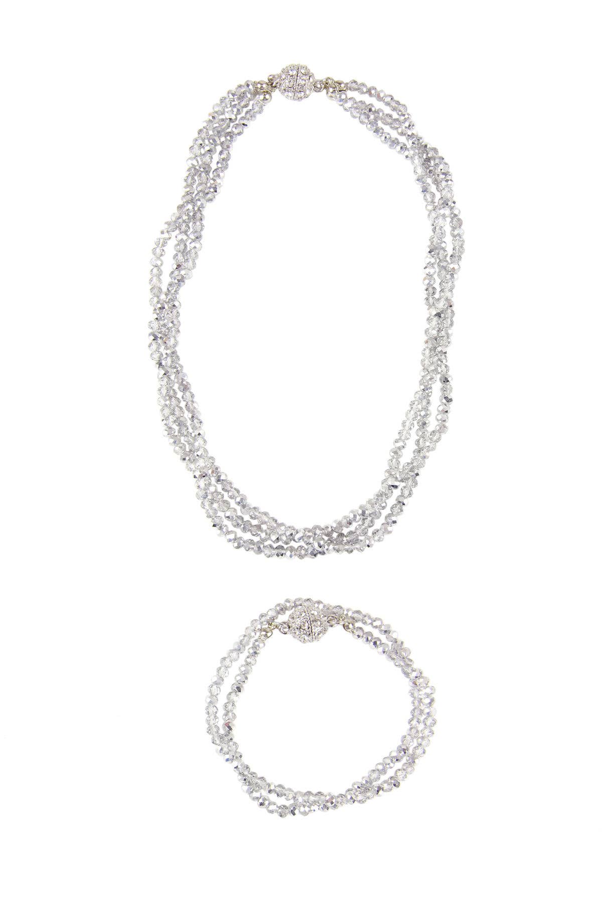 SAACHI – wholesale Beaded/pearl necklace – Simply Crystal Long Detachable Necklace5