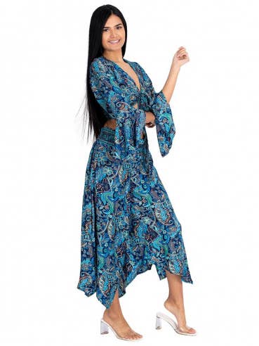 Asymmetric Trousers and Long Sleeve Top in Combination for wholesale by Kimago Look