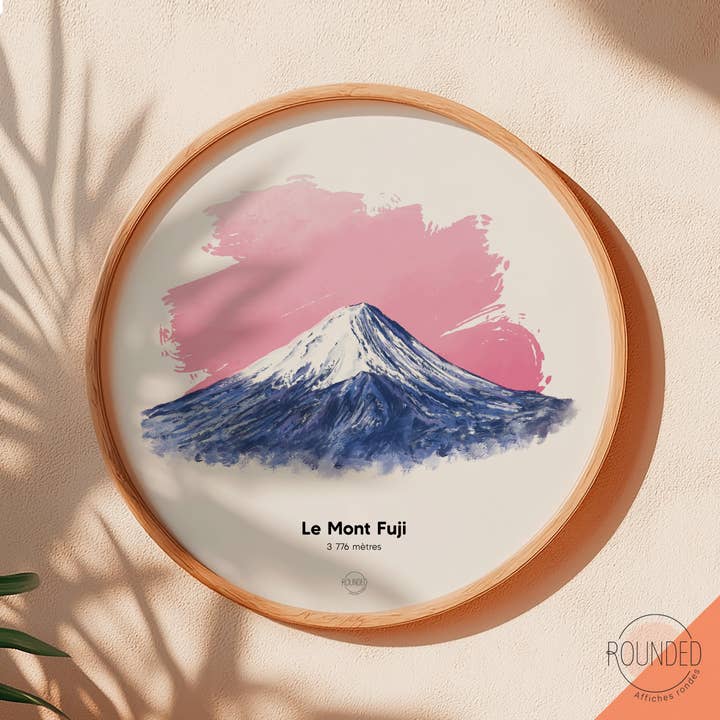 Affiche du Mont Fuji Ronde pour la vente par le murmure des murs