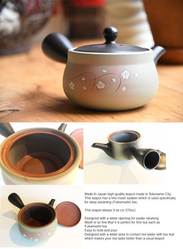 Japanese Green Tea Co. - Vendita all'ingrosso Teiere - Tokoname Yaki Kyusu teiera da 270 cc per tè Fukamushi11