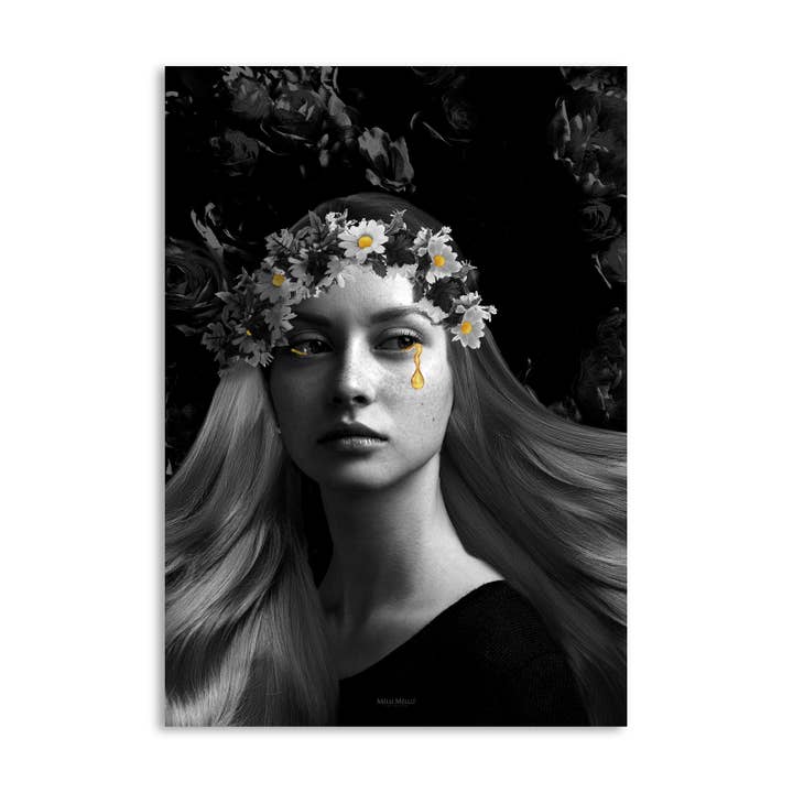 Melli Mello - Vente Affiche d'art - Melli Mello Larmes d'Or Art Mural