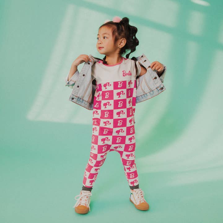 RAGS – wholesale Byxdress - Baby – Rag Romper - Barbie™ Check - Mattel Barbie-kollektionen av RAGS2