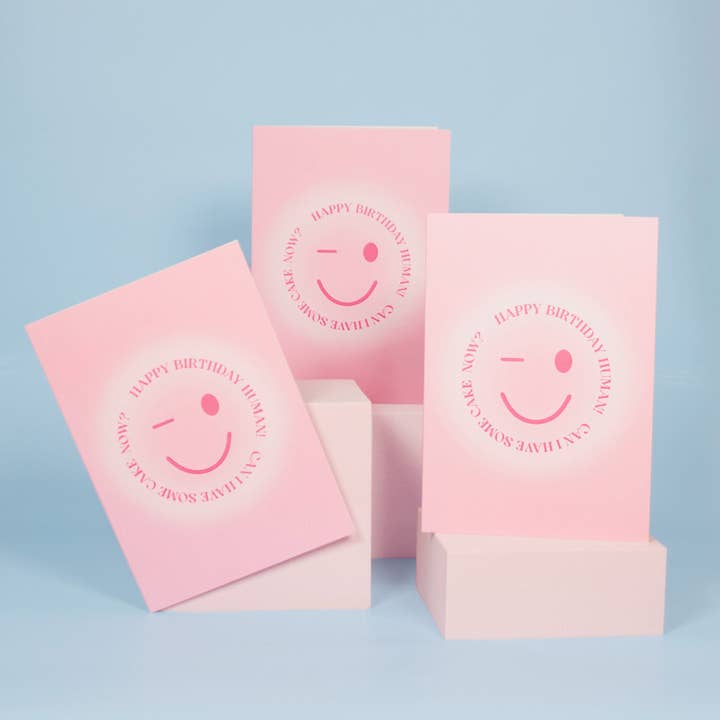 Greeting card “Happy birthday human” 🎂 for wholesale by Pet Pwr Srls