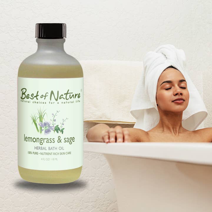 Best of Nature - Wholesale Bath/Body Oil - Lemongrass & Sage Bath Oil