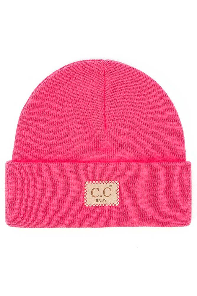 Hana - Wholesale Beanie - Women's - C.C Baby Classic Rib Beanie with C.C Suede Patch5