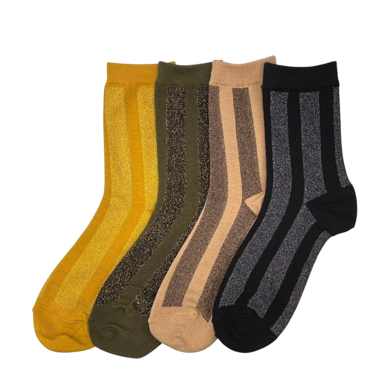 Sixton London - Wholesale Socks - Women's - Berlin single socks (Sand, Ivy, Mustard, Black)2