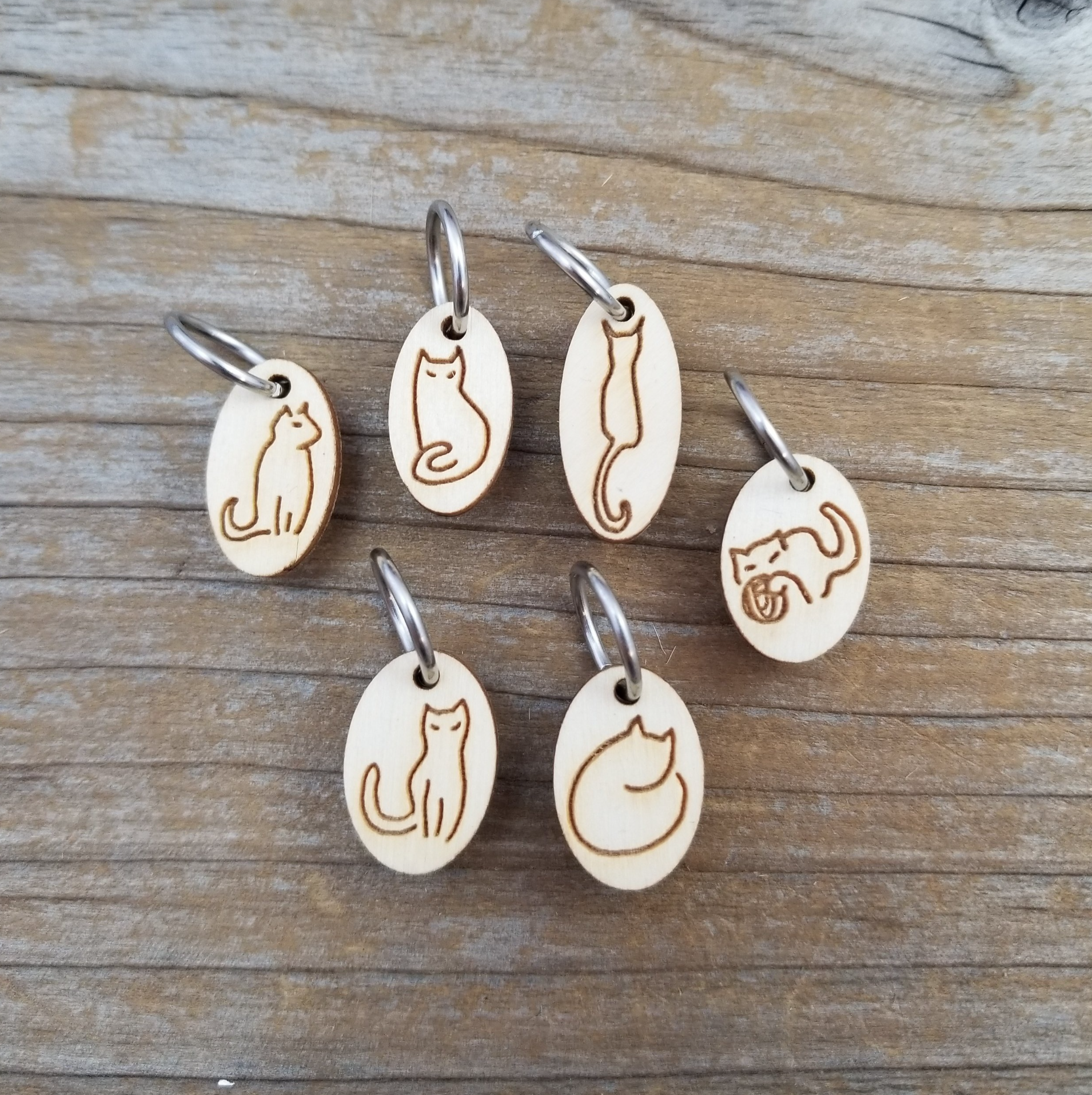 Katrinkles – wholesale Knitting/Crochet Supplies – Cat Stitch Marker Set1