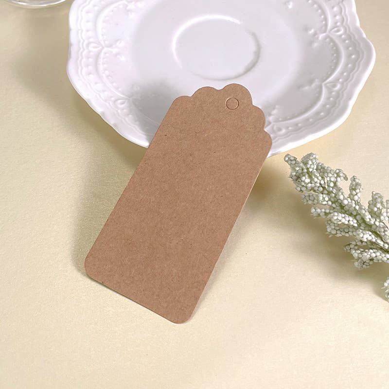 ByHome – wholesale Gift tag – 3.7"x1.8" 3 colors Wavy edge blank message Paper Gift tag5