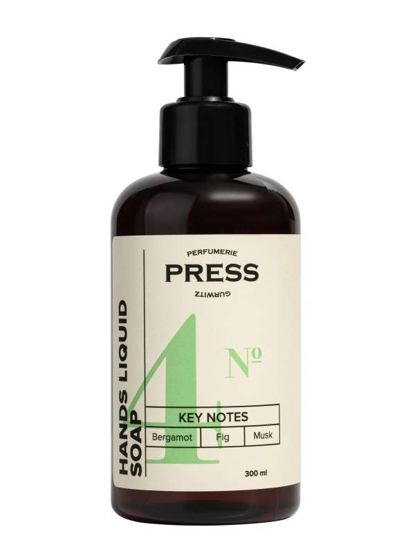 Liquid Hand Soap №4 Bergamot, Fig, Musk for wholesale by Press Gurwitz Perfumerie