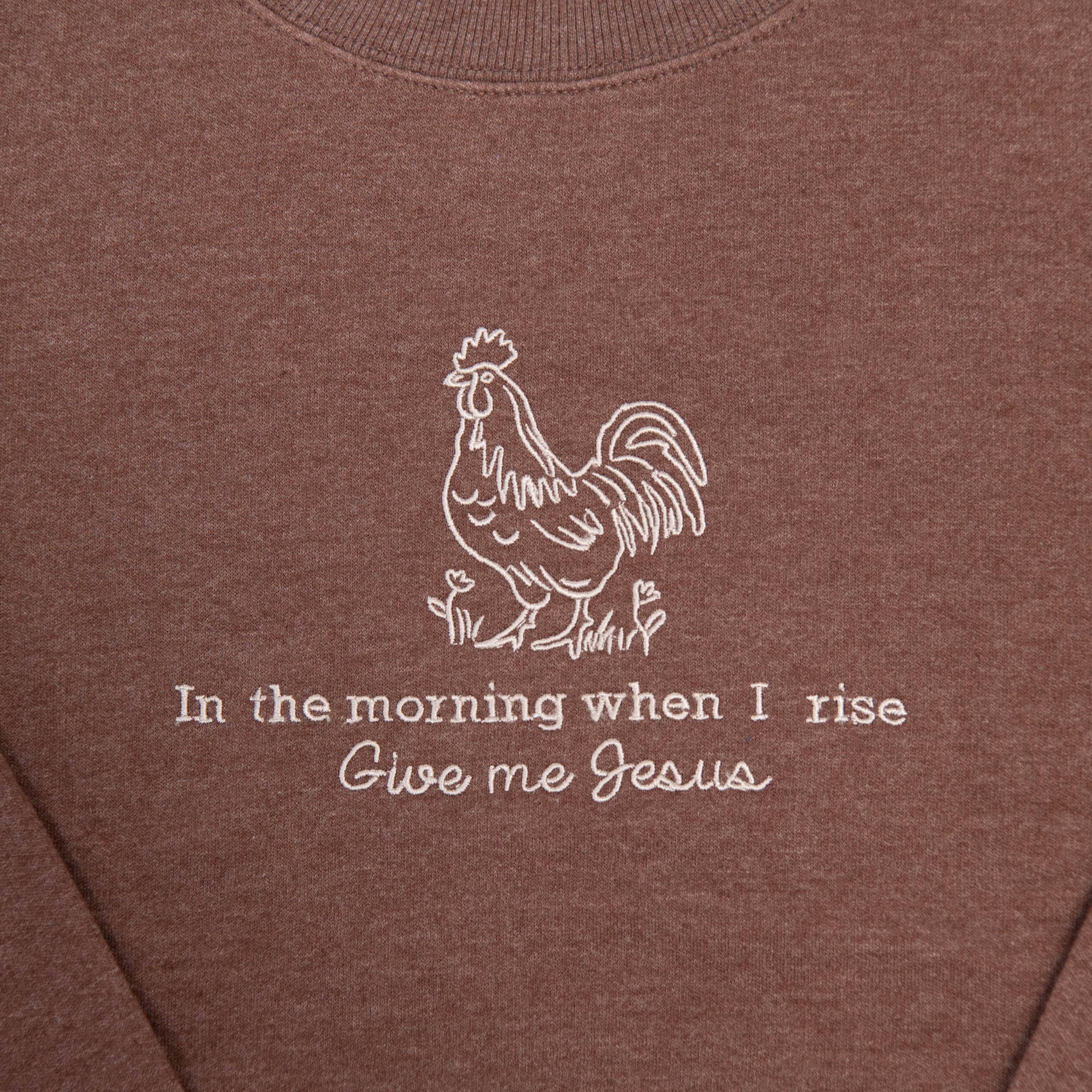 Heather Brown Give Me Jesus Sweatshirt for wholesale on Faire1