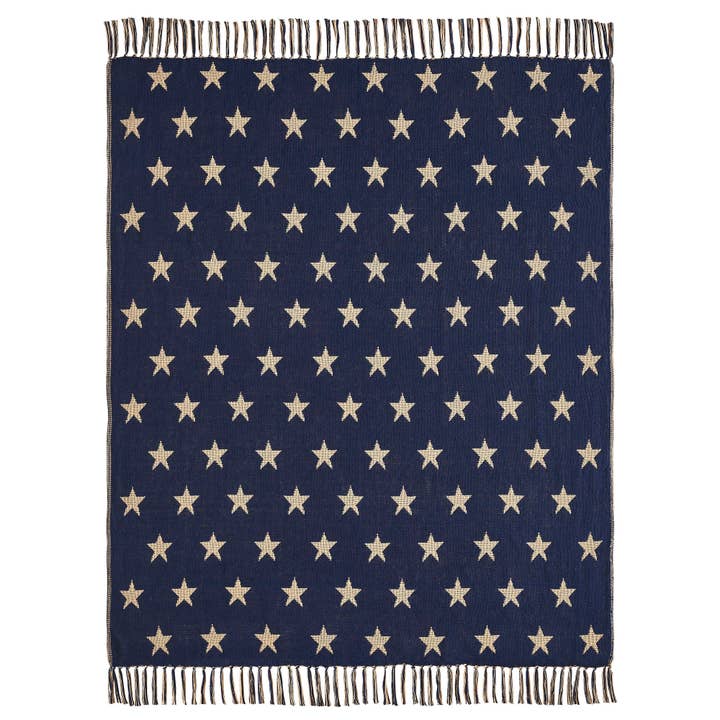 VHC Brands - Vente Plaids - Plaid tissé My Country en jacquard avec étoiles 50 x 602
