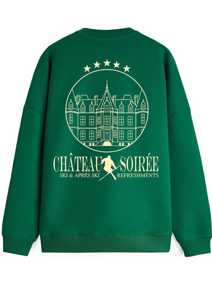 Chateau Soirée Sweater - Bottle Green for wholesale on Faire0