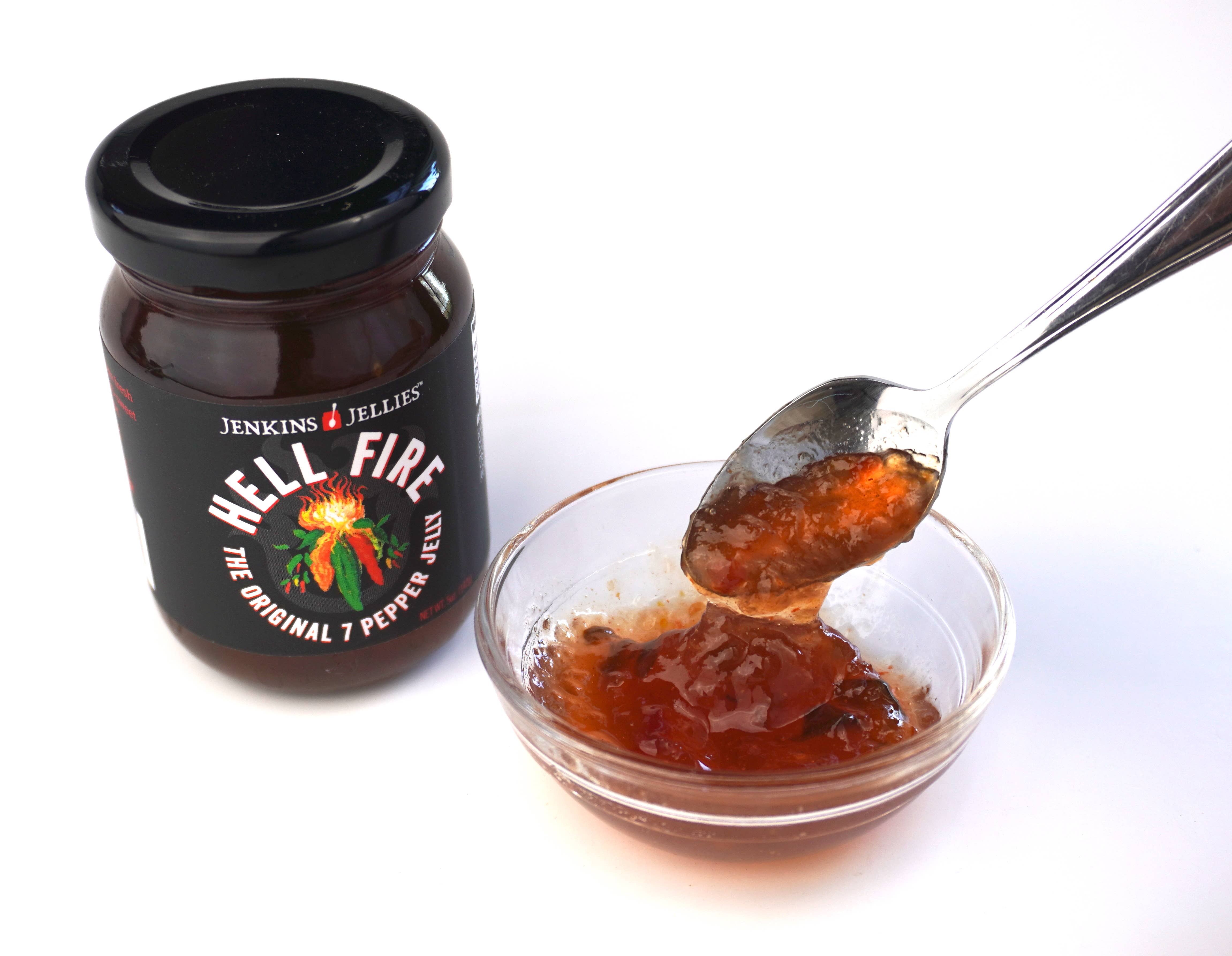 JENKINS JELLIES - Vendita all'ingrosso Marmellata/Gelatina - 11 oz Hell Fire Pepper gelatina8