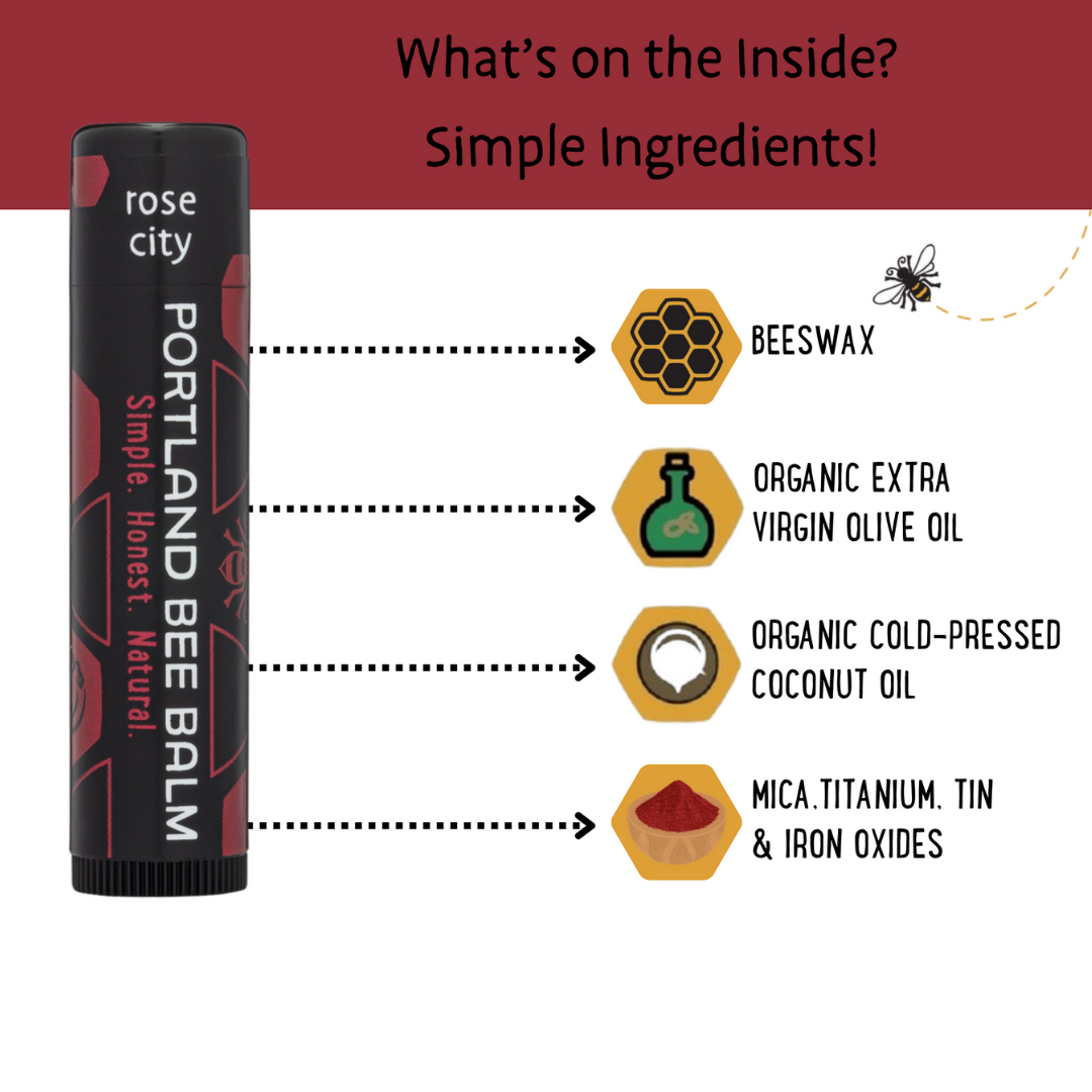 Portland Bee Balm - Wholesale Lip Balm - Rose City Tinted Beeswax Lip Balm Display – 24-Count4