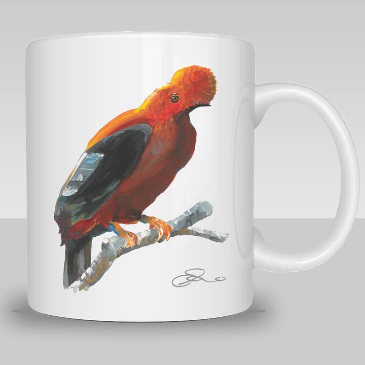 Animals – Andean Cock-of-the-Rock Coffee Mug for wholesale by Eric Hanson Artwork