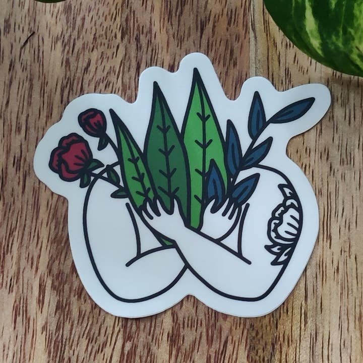 Plant Hug Sticker for wholesale by The Botanical Girl