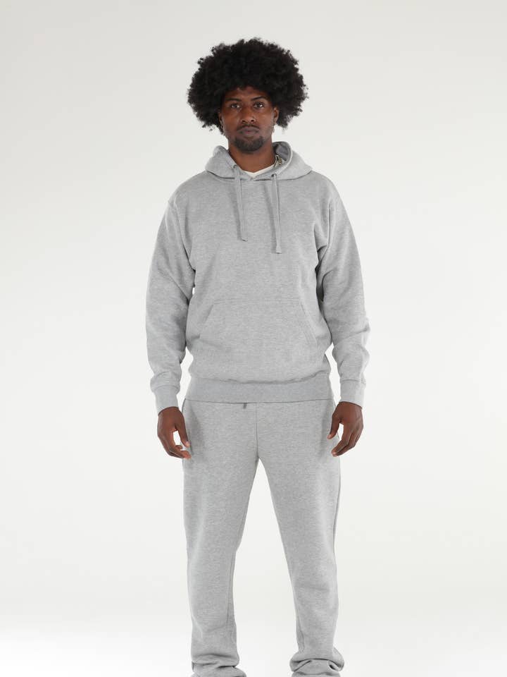 Gray Stacked Flare Sweatsuit for wholesale by Stylo