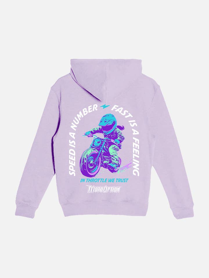 Felpa con cappuccio Youth Fast Feeling - Lilla per la vendita all'ingrosso da parte di MotoOption
