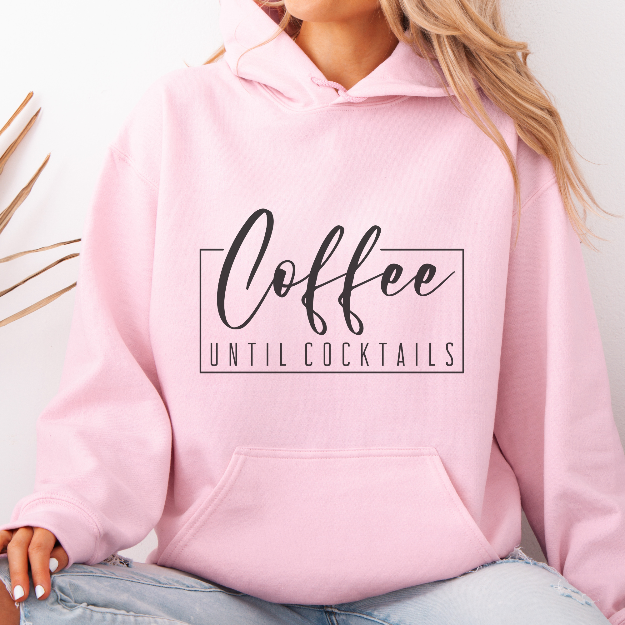 Trendznmore - Modern Graphic Apparel – wholesale Hoodie – Women's – Coffee Until Cocktails Graphic Hoodie2