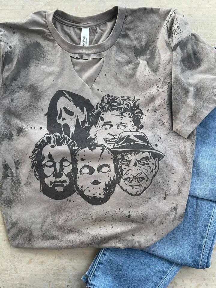 Camicia invecchiata Horror Mash Up per la vendita all'ingrosso da parte di LAFVD Wholesale