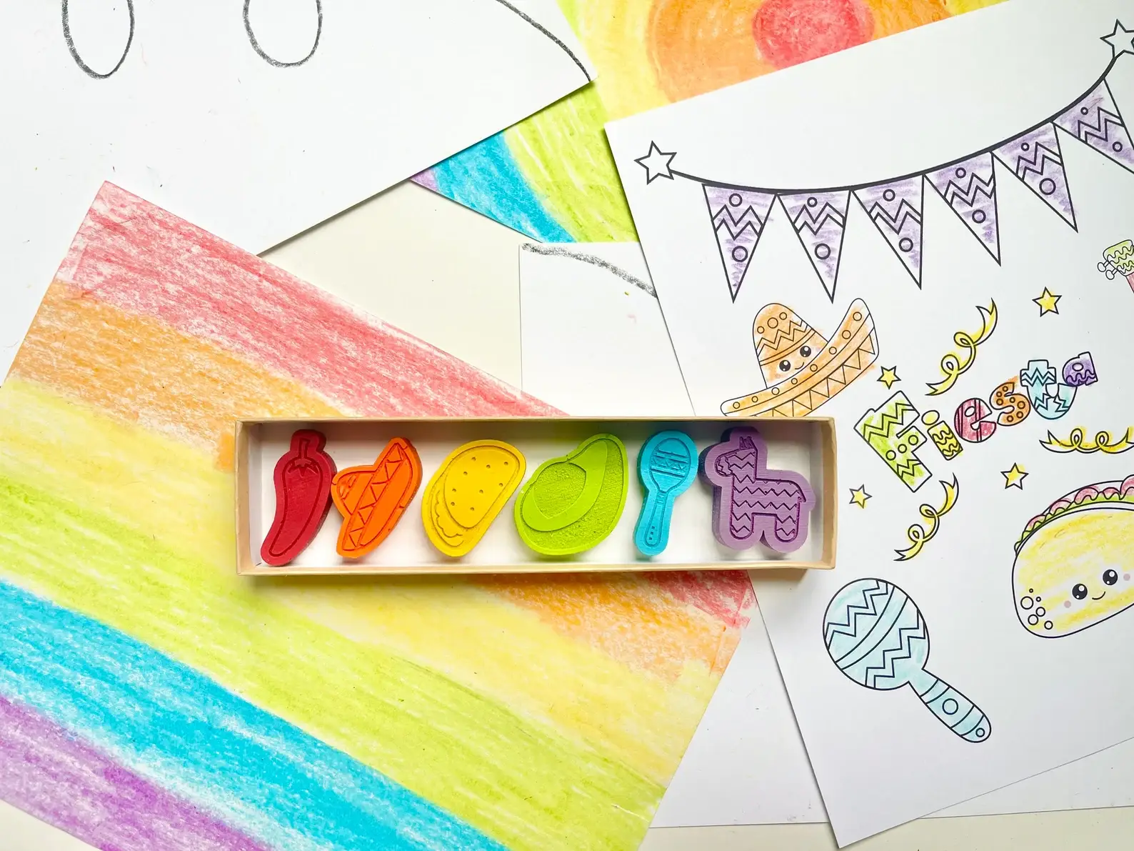 KagesKrayons - Wholesale Crayons – Child & baby - Taco Time Crayons Gift Box1