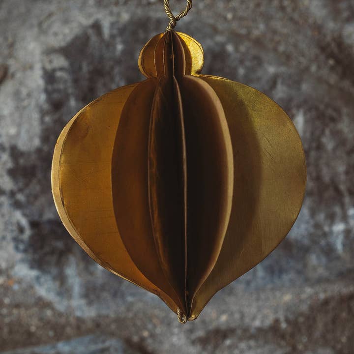 Brass Bauble Hanging Decoration for wholesale by Moult