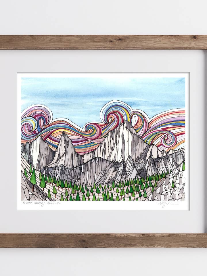 Mount Whitney , California - Bordered Print- Archival Matte Paper- Hand Titled and Signed for wholesale by Heidi Garner Studio