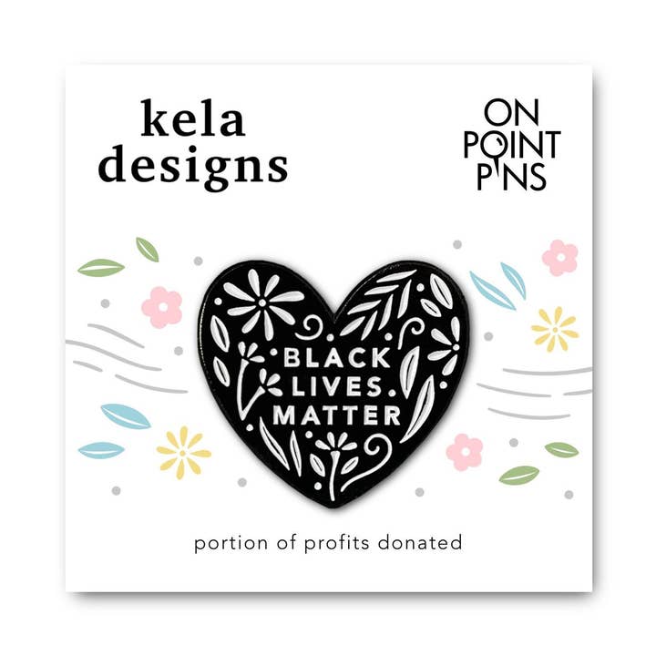 Black Lives Matter Enamel Pin for wholesale by Kela Designs