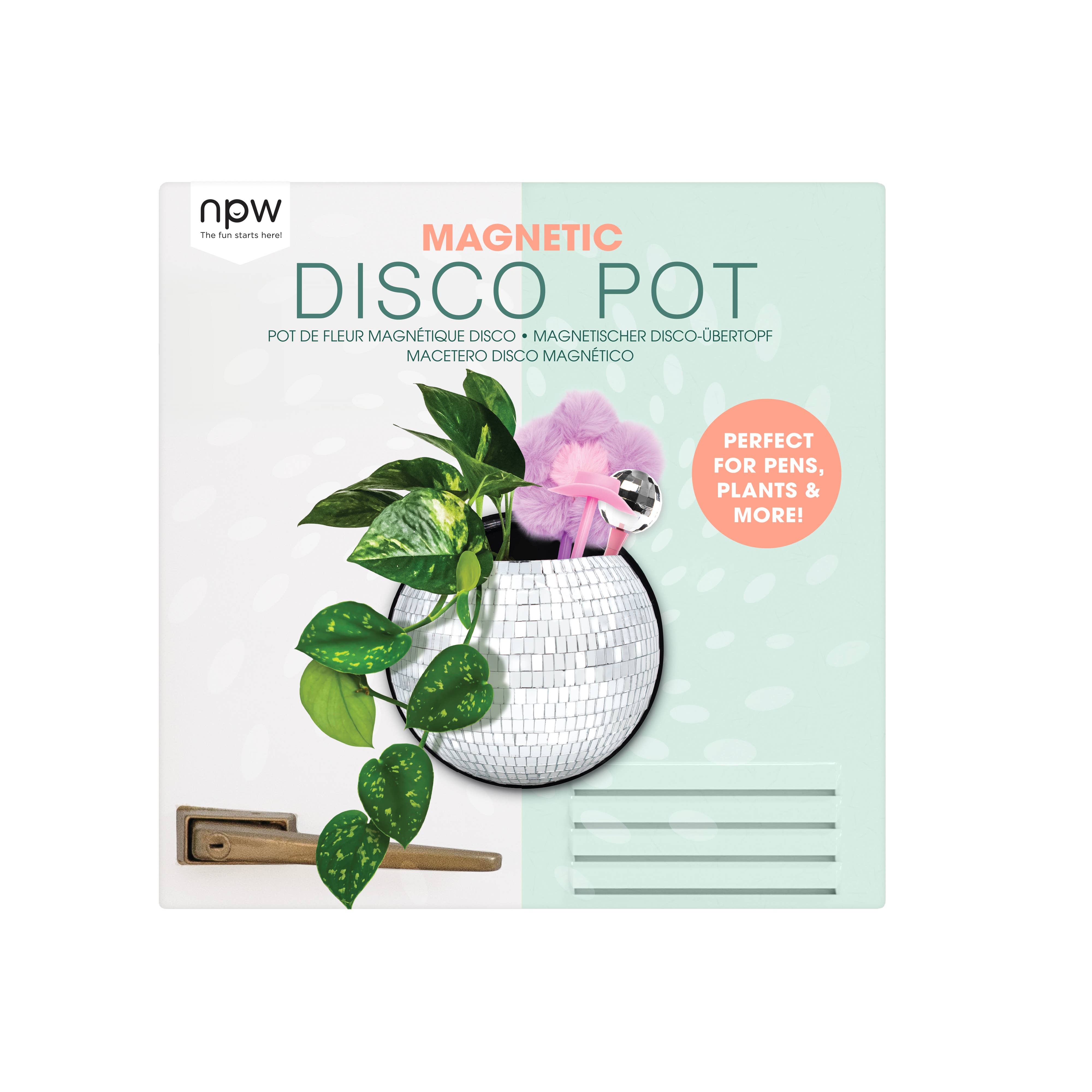 NPW - Wholesale Plant Pot - Magnetic Disco Ball - Plant Pot or Pen Holder1