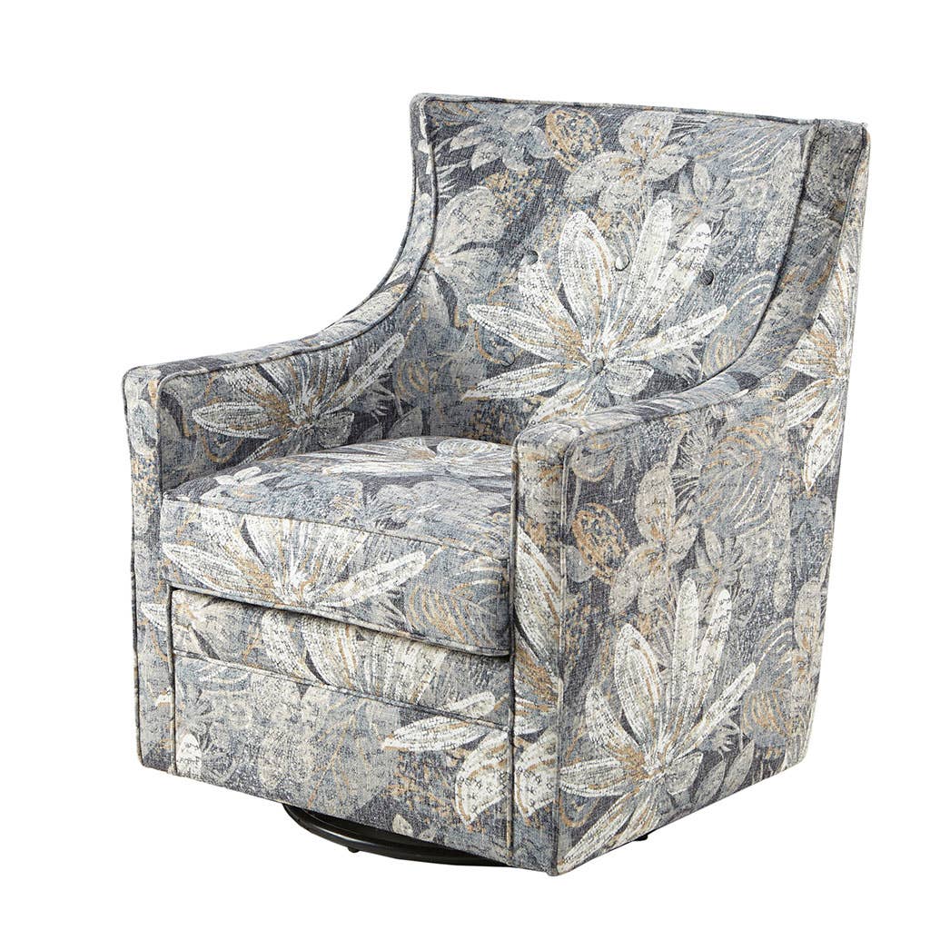 Olliix - Wholesale Chair - Floral Upholstered Swivel Glider Accent Chair *4