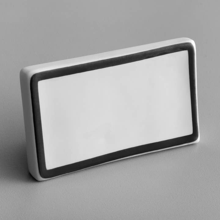 Black Bordered Ceramic Signs for wholesale by Pupster Bakery