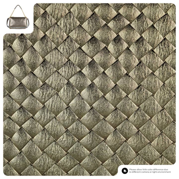TAKEASY - Wholesale Shoulder Bag - Women's - Weave Metallic Suede Leather Crossbody Bag6