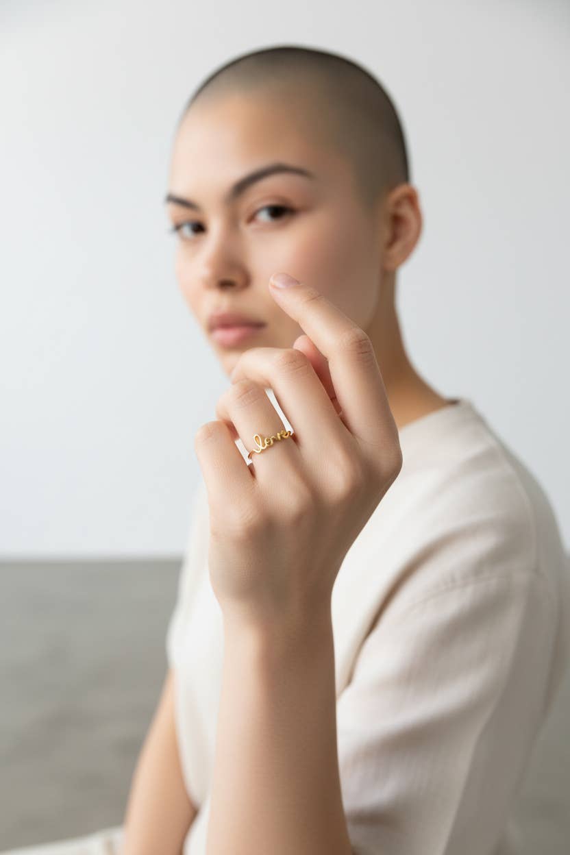 Cassette Barcelona - Wholesale Band/Stacked Ring - Love Stainless Steel Adjustable Ring 1