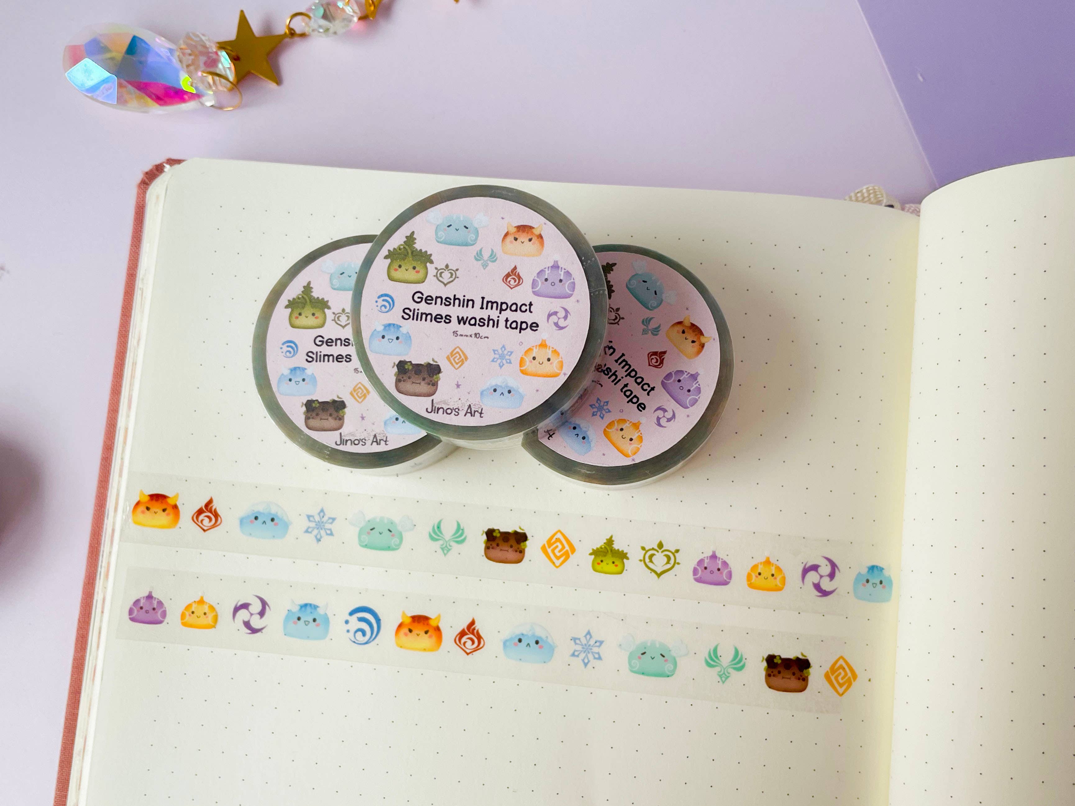 Jino's Art - Wholesale Washi Tape - Genshin Impact Element Slime washi tape - Stationary tape1