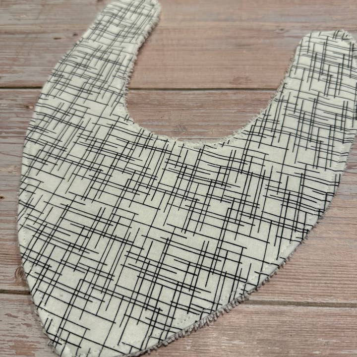 Finished with a Kiss - Wholesale Bib - Baby - Baby Bib - Dribble Bib - Monochrome stripes